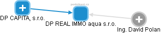 DP REAL IMMO aqua s.r.o. - náhled vizuálního zobrazení vztahů obchodního rejstříku