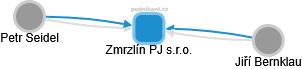Zmrzlín PJ s.r.o. - náhled vizuálního zobrazení vztahů obchodního rejstříku