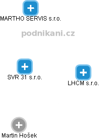 SVR 31 s.r.o. - náhled vizuálního zobrazení vztahů obchodního rejstříku