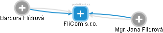 FliCom s.r.o. - náhled vizuálního zobrazení vztahů obchodního rejstříku