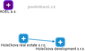 Holečkova real estate s.r.o. - náhled vizuálního zobrazení vztahů obchodního rejstříku