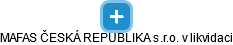 MAFAS ČESKÁ REPUBLIKA s.r.o. v likvidaci - náhled vizuálního zobrazení vztahů obchodního rejstříku