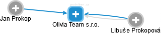 Olivia Team s.r.o. - náhled vizuálního zobrazení vztahů obchodního rejstříku