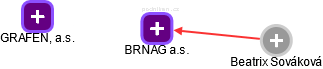 BRNAG a.s. - náhled vizuálního zobrazení vztahů obchodního rejstříku