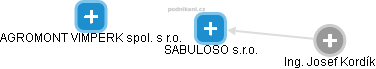 SABULOSO s.r.o. - náhled vizuálního zobrazení vztahů obchodního rejstříku