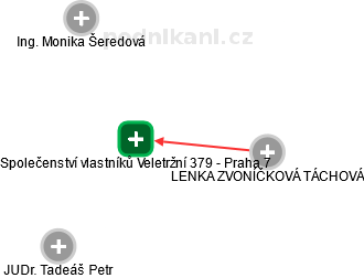 Společenství vlastníků Veletržní 379 - Praha 7 - náhled vizuálního zobrazení vztahů obchodního rejstříku
