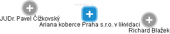 Ariana koberce Praha s.r.o. v likvidaci - náhled vizuálního zobrazení vztahů obchodního rejstříku