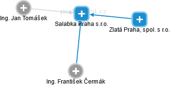 Salabka Praha s.r.o. - náhled vizuálního zobrazení vztahů obchodního rejstříku