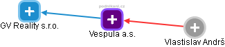 Vespula a.s. - náhled vizuálního zobrazení vztahů obchodního rejstříku