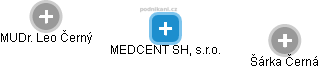 MEDCENT SH, s.r.o. - náhled vizuálního zobrazení vztahů obchodního rejstříku