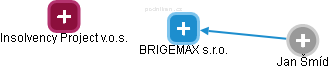 BRIGEMAX s.r.o. - náhled vizuálního zobrazení vztahů obchodního rejstříku