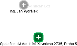 Společenství vlastníků Xaveriova 2735, Praha 5 - náhled vizuálního zobrazení vztahů obchodního rejstříku