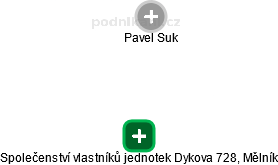Společenství vlastníků jednotek Dykova 728, Mělník - náhled vizuálního zobrazení vztahů obchodního rejstříku