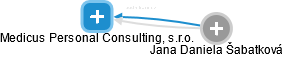 Medicus Personal Consulting, s.r.o. - náhled vizuálního zobrazení vztahů obchodního rejstříku