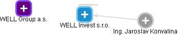 WELL Invest s.r.o. - náhled vizuálního zobrazení vztahů obchodního rejstříku