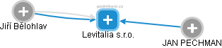 Levitalia s.r.o. - náhled vizuálního zobrazení vztahů obchodního rejstříku