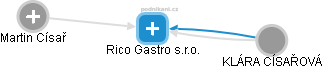 Rico Gastro s.r.o. - náhled vizuálního zobrazení vztahů obchodního rejstříku