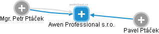 Awen Professional s.r.o. - náhled vizuálního zobrazení vztahů obchodního rejstříku