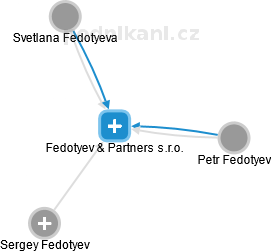 Fedotyev & Partners s.r.o. - náhled vizuálního zobrazení vztahů obchodního rejstříku