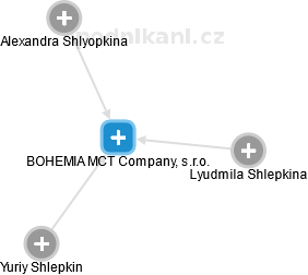 BOHEMIA MCT Company, s.r.o. - náhled vizuálního zobrazení vztahů obchodního rejstříku