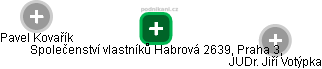 Společenství vlastníků Habrová 2639, Praha 3, - náhled vizuálního zobrazení vztahů obchodního rejstříku