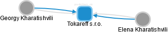 Tokareff s.r.o. - náhled vizuálního zobrazení vztahů obchodního rejstříku