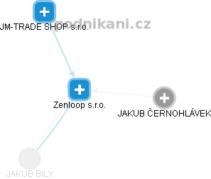 Zenloop s.r.o. - náhled vizuálního zobrazení vztahů obchodního rejstříku