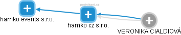 hamko cz s.r.o. - náhled vizuálního zobrazení vztahů obchodního rejstříku