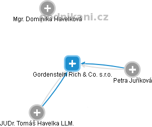 Gordenstein Rich & Co. s.r.o. - náhled vizuálního zobrazení vztahů obchodního rejstříku