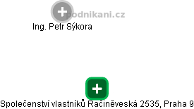 Společenství vlastníků Račiněveská 2535, Praha 9 - náhled vizuálního zobrazení vztahů obchodního rejstříku
