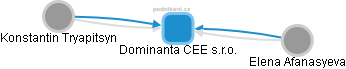 Dominanta CEE s.r.o. - náhled vizuálního zobrazení vztahů obchodního rejstříku