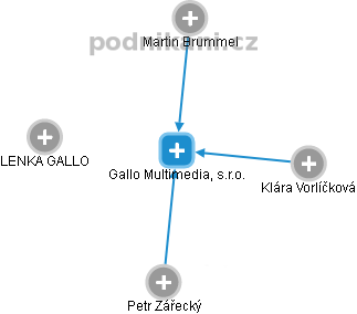 Gallo Multimedia, s.r.o. - náhled vizuálního zobrazení vztahů obchodního rejstříku