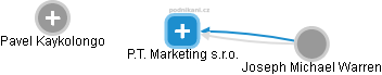 P.T. Marketing s.r.o. - náhled vizuálního zobrazení vztahů obchodního rejstříku