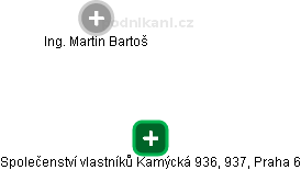 Společenství vlastníků Kamýcká 936, 937, Praha 6 - náhled vizuálního zobrazení vztahů obchodního rejstříku