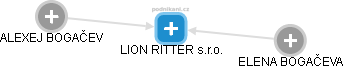 LION RITTER s.r.o. - náhled vizuálního zobrazení vztahů obchodního rejstříku