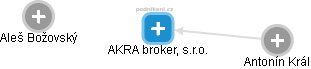 AKRA broker, s.r.o. - náhled vizuálního zobrazení vztahů obchodního rejstříku