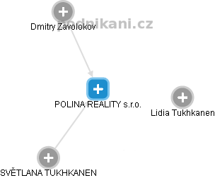 POLINA REALITY s.r.o. - náhled vizuálního zobrazení vztahů obchodního rejstříku