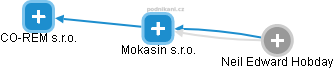 Mokasin s.r.o. - náhled vizuálního zobrazení vztahů obchodního rejstříku