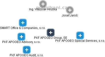PKF APOGEO Group, SE - náhled vizuálního zobrazení vztahů obchodního rejstříku