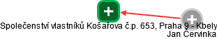 Společenství vlastníků Košařova č.p. 653, Praha 9 - Kbely - náhled vizuálního zobrazení vztahů obchodního rejstříku
