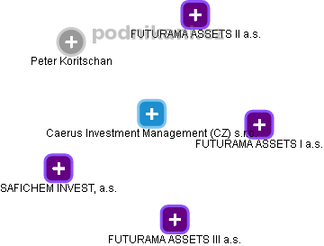 Caerus Investment Management (CZ) s.r.o. - náhled vizuálního zobrazení vztahů obchodního rejstříku
