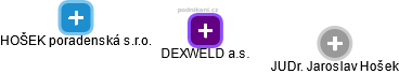 DEXWELD a.s. - náhled vizuálního zobrazení vztahů obchodního rejstříku