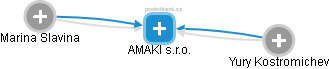 AMAKI s.r.o. - náhled vizuálního zobrazení vztahů obchodního rejstříku