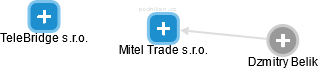 Mitel Trade s.r.o. - náhled vizuálního zobrazení vztahů obchodního rejstříku