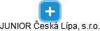 JUNIOR Česká Lípa, s.r.o. - náhled vizuálního zobrazení vztahů obchodního rejstříku