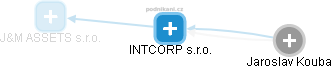 INTCORP s.r.o. - náhled vizuálního zobrazení vztahů obchodního rejstříku