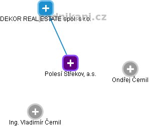 Polesí Střekov, a.s. - náhled vizuálního zobrazení vztahů obchodního rejstříku