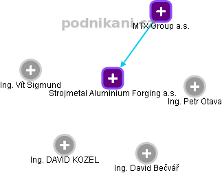 Strojmetal Aluminium Forging a.s. - náhled vizuálního zobrazení vztahů obchodního rejstříku