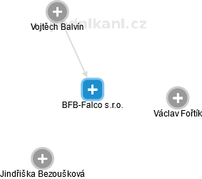 BFB-Falco s.r.o. - náhled vizuálního zobrazení vztahů obchodního rejstříku