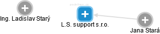 L.S. support s.r.o. - náhled vizuálního zobrazení vztahů obchodního rejstříku